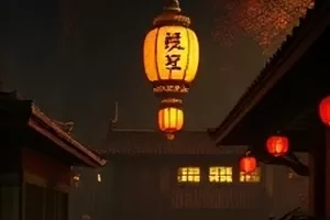 高清影视资源首页主推画面，夜色中的城市天台与放映光斑